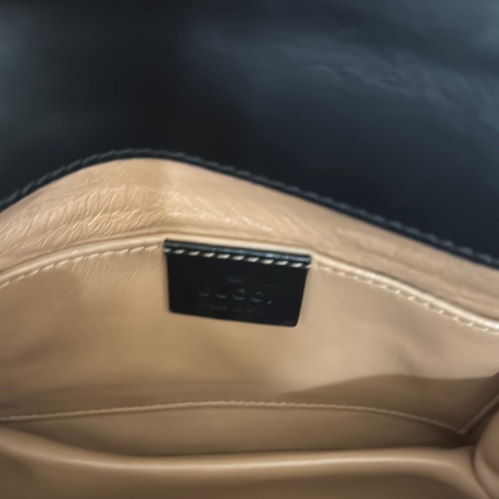 Gucci Black and Gold Clutch with Pearl Accents - Picture 2 of 4